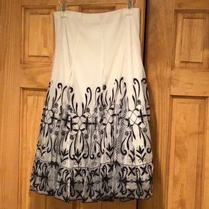 Vintage Yank tri-layer Skirt  black embroidery